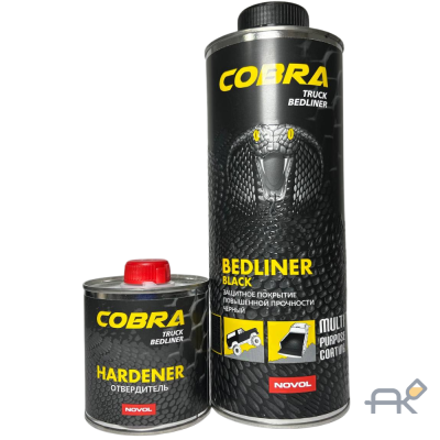 Защитное покрытие NOVOL COBRA комплект (чёрный) 0.6л+0.2л отв